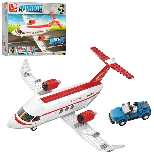 Конструктор SLUBAN Авіація Літак, 275 деталей, фігурки, 33x28.5x6.5 см