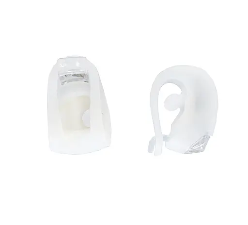 Мигалка LED біле та червоне світло силіконовий білий корпус жабка (G0001490) - фото 2