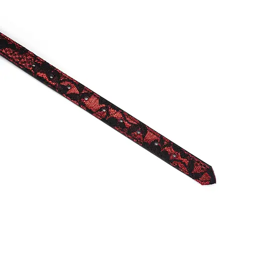 Маска на очі Liebe Seele Victorian Garden Blindfold чорний з червоним - фото 6