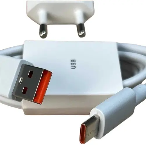 Зарядное устройство Xiaomi 200W с 2-мя разъемами + Кабель USB-Type C | Быстрая зарядка QC/PD Белый - фото 4