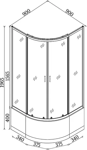 Душевая кабина Bravo WARTA 90 - фото 7