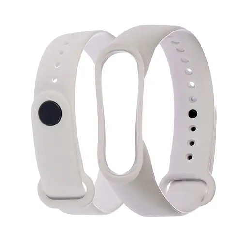 Силиконовый ремешок для Xiaomi Mi Band 3/4, 02 белый - фото 1