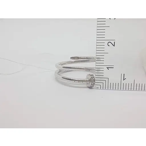 Серебряное кольцо Империя золота Гвоздь с фианитами. КВ1351С 16,5 - фото 6