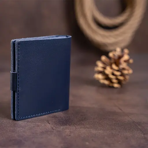 Мужской кожаный кошелек Shvigel 10х8.5х1 см acs0015128 - фото 8