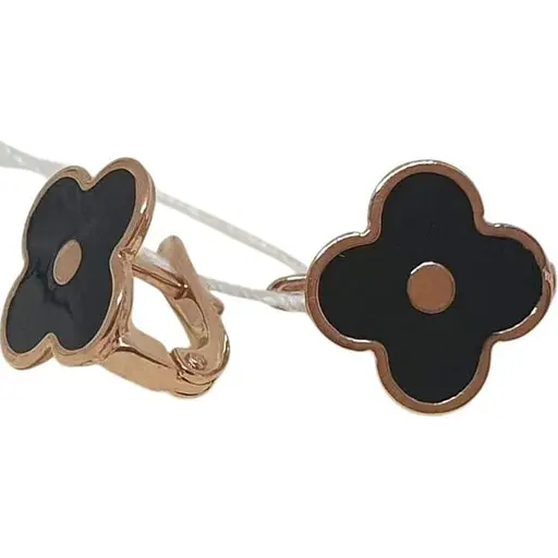 Золотые серьги Favoritum с эмалью. 210034_1