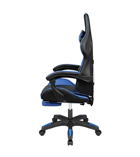Кресло геймерское Kruger & Matz GX-150 с подставкой для ног Black/Blue - фото 4