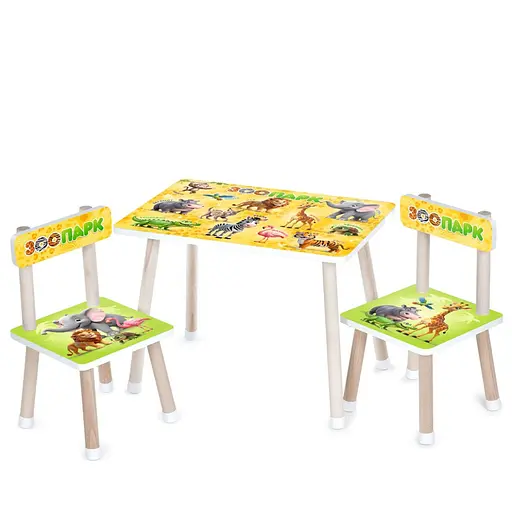 Дитячий Столик M 501-11 стільниця 60 х 40 см, 2 стільчики