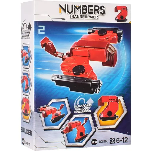 Детский конструктор Bambi M38-B0819 цифра-транспорт Цифра 2 - фото 1