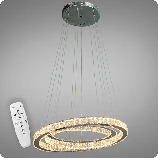 Люстра кришталева світлодіодна 517 Dlight 75Вт Хром (02013) - фото 2