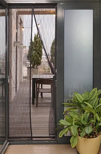 Москитная сетка на магнитах для дверей Fabrika, с подхватом, материал стекловолокно, цвет графит, размер 100х220 - фото 8