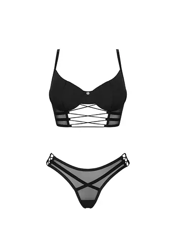 Комплект белья Obsessive Roxelia XS/S черный - фото 5