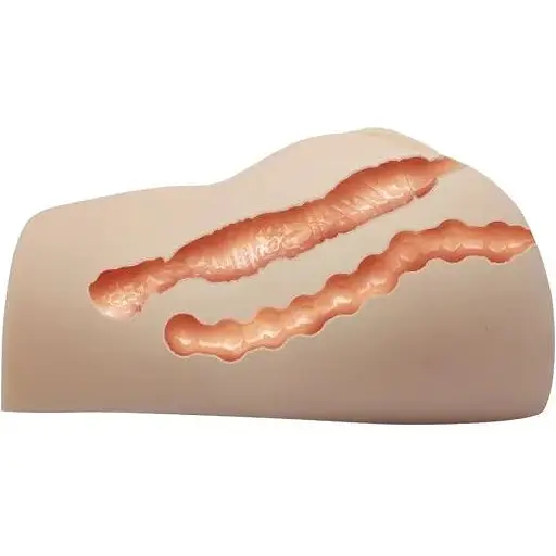 Мастурбатор Вагіна-анус з вібрацією Realistic Crazy Bull BM-009131Z-1, Телесный - фото 6