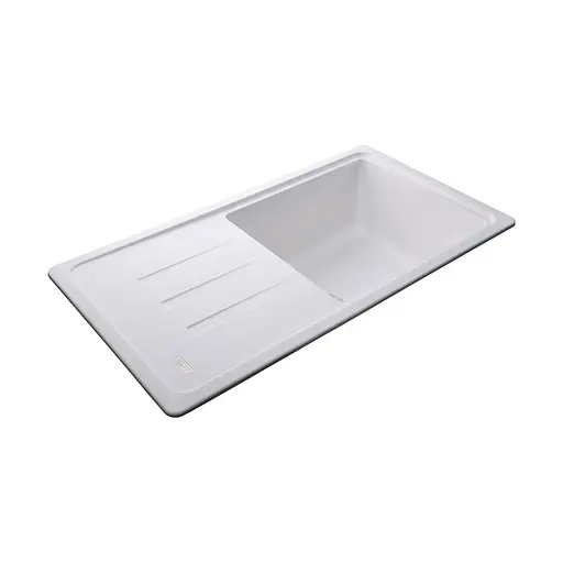 Гранітна мийка Globus Lux Lugano білий 780x435мм А0007, Білий - фото 2