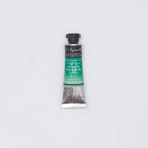 Акварельна фарба Sennelier L'Aquarelle, 10 мл, S3, Вірідіановий зелений (Viridian Green)