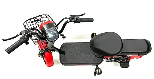 Электроскутер Двухместный Crosser Mini +Pas-система Красный - фото 4