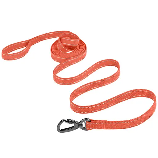 Поводок для собак Barksi Сotton с карабином на замке 300x2.5 см оранжевый - фото 4