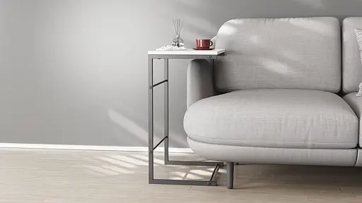 Столик Терри Ferrum-decor 650x440x330 Черный металл ДСП Белый 16 мм (FRD-104648) - фото 6