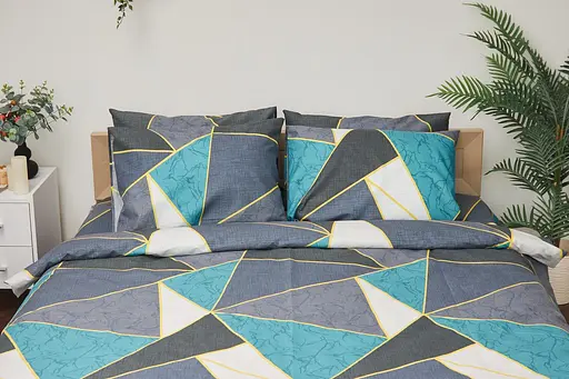 Набор наволочек Moon&Star Мікросатин Premium Triangles 70х70 см 2 шт - фото 1