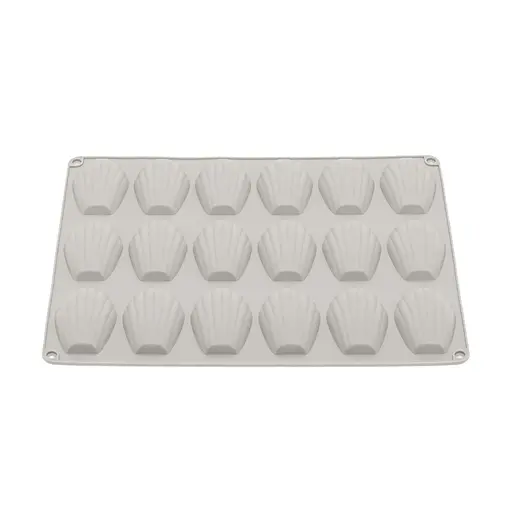 Форма силиконовая для выпечки печенья Мадлен на 18 ракушек 32х24х1.4 см C381, Kitchen Master Серый 87173 - фото 7