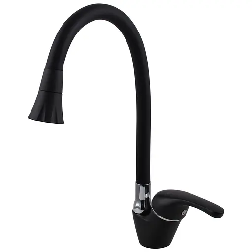 Смеситель для кухни Globus Lux Solly GLSO-0203SA-10-B01 черный матовый с боковой ручкой для надежного использования