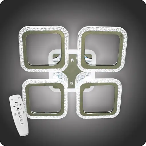 Люстра світлодіодна 517 Dlight 3color з пультом 55Вт Хром (01855) - фото 1