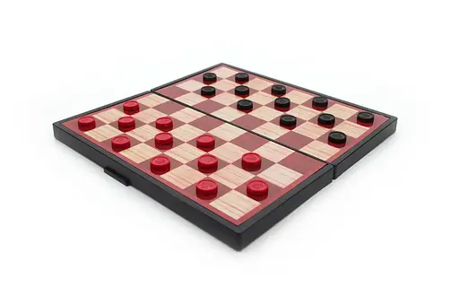 Ігровий набір 3в1 магнітні шахи шашки нарди METR+ 9831N подарунковий набір в коробці Червоний/Чорний - фото 8