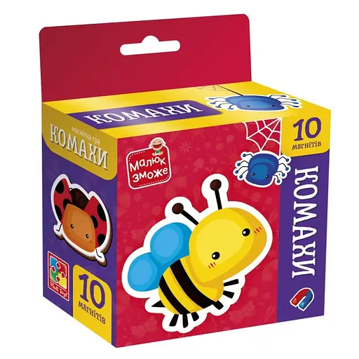 Детский набор магнитов "Насекомые" VT3106-32, 10 магнитов