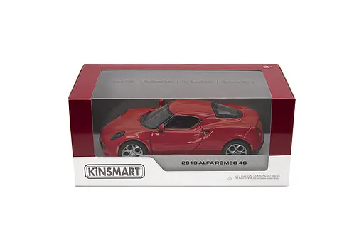 Металева інерційна легкова модель Alfa Romeo 4C 2013 5", відкриваються двері (В асортименті) - фото 2