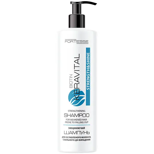 Набор: шампунь Fortesse KeraVital Strength & Shine с биотином 400 мл + бальзам-маска Fortesse KeraVital Strength & Shine с биотином 200 мл - фото 2