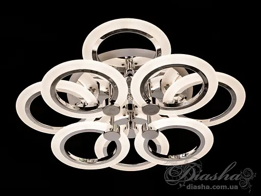 Светодиодная люстра смарт светильник с пультом, цветной подсветкой - фото 3