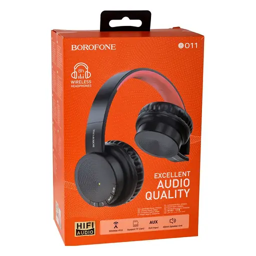 Бездротова Bluetooth стерео гарнітура Borofone BO11 Чорні - фото 4