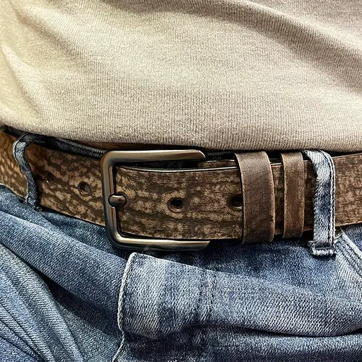 Ремінь чоловічий шкіряний під джинси коричневий PS-4049 (130 см) - фото 6