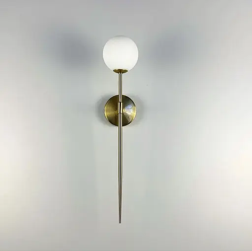 Бра в корпусі латунь з білим плафоном Арт. WJ 017 GD Line F - фото 6