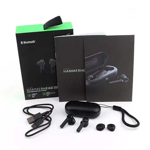 Бездротові навушники Bluetooth Razer Hammerhead True WL Mic з кейсом (Black) - фото 4