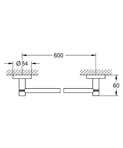 Тримач для рушника Grohe 600 мм QuickFix Start 411782430 Чорний матовий - фото 4