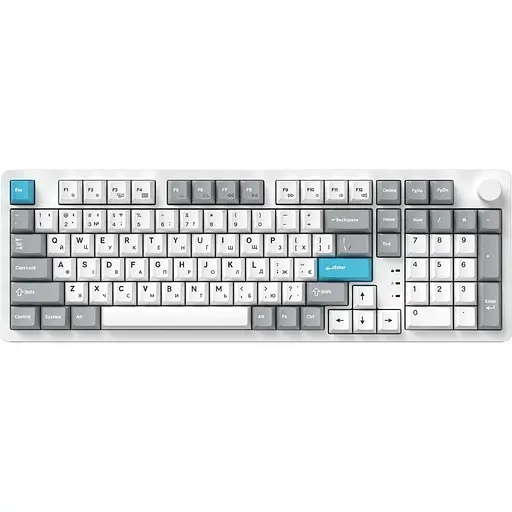 Клавіатура бездротова GamePro Asgard Drakkar Keychron Super Red Switch White (MK305WH)