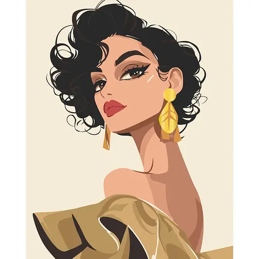 Набір для розпису ArtCraft Томний погляд з металізованими фарбами 40 x 50 см (10171-AC)