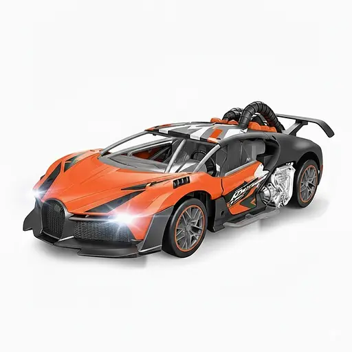 Радіокерована машина з парогенерацією 911-712 A-02, масштаб 1:16, акум. 7.4V, двері, що відчиняються, з підсвіткою, помаранчева