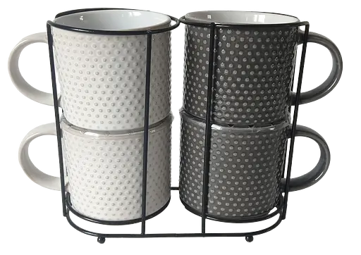 Набор чашек на подставке Limited Edition Point 4x400 мл (JH7596)