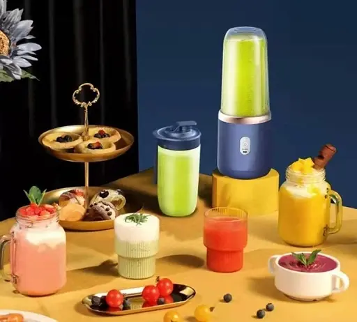 Бездротовий фітнес блендер Chigo A215 з додатковою склянкою блакитний - фото 3