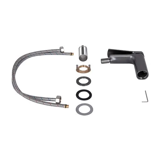 Смеситель для биде Qtap Slavonice QTSLA255GMB45923 Gunmetal Black PVD Шлифованный черный хром - фото 4