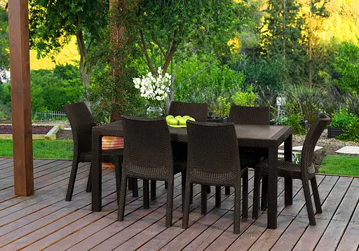 Стул садовый пластиковый Keter Toscana коричневый - фото 5