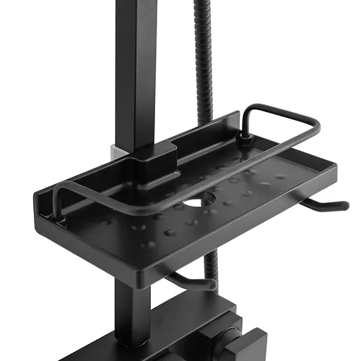 Душова система Rea Jack black чорний з полицею REA-P7009, Чорний - фото 8