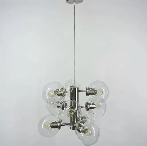 Ексклюзивна люстра в трендовому кольорі корпусу Satin Nickel Line.F MD 9050-9 - фото 2