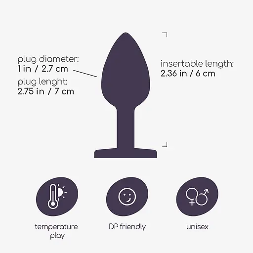 Анальна пробка Crushious Bijou червона мала з подарунковим мішечком - фото 5