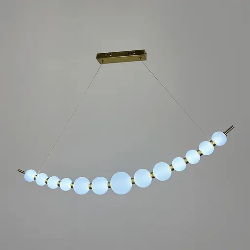 Светодиодная дуговая люстра на 13 белых шаров длиной 110 см Line F | Ст. SG43-1100 AB - фото 6