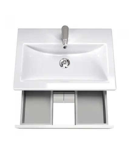 Тумба Мойдодир City White 70 з умивальником Cosmopolitan 70 Білий підлогова Білий - фото 4