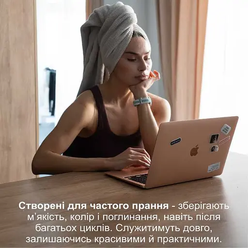 Набір 2 жакардові рушники в коробці Lovely Svi  70 х 140 см і 50 х 90 см Бежево - сірий (160226)   - фото 3