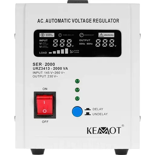 Стабілізатор напруги Kemot SER-2000 2000VA 145Vac-260Vac - фото 2