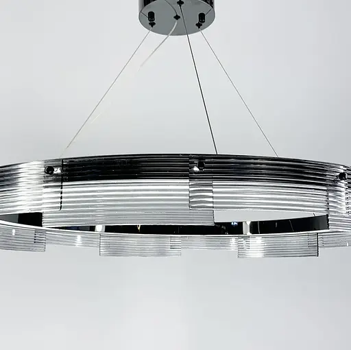 Подвесная люстра в корпусе черный хром Line.F Диаметр 80см - фото 4